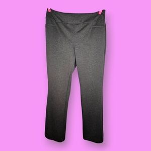 7th Avenue New York & Co Charcoal Grey Pull-On Bootcut Pants Size XL Tall